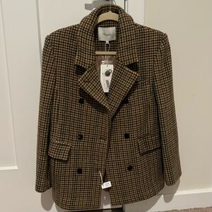 NWT Vintage Style Tartan 100% Wool Jacket